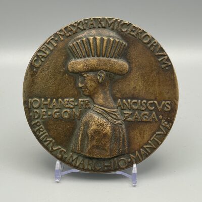 Schwere und große Bronze-Medaille: Gianfrancesco I. Gonzaga, 1407-1444, Markgraf von Mantua