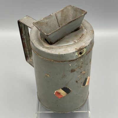 Spendenbüchse, Sammeldose, wohl Belgien um 1910/20 - Erster Weltkrieg? Blechdose, ohne Schloss & Schlüssel