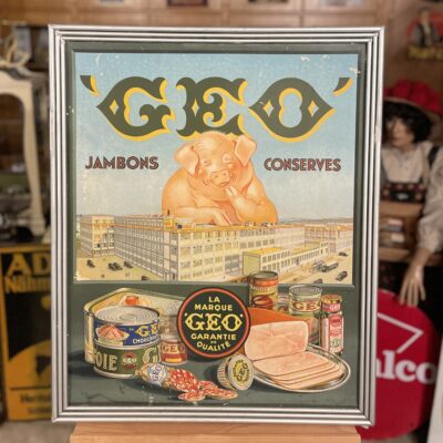 GEO - 1930er Jahre Reklameplakat im Originalrahmen - Entwurf von Joe Bridge (1886-1967)