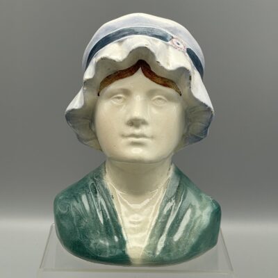 Lorraine / Lothringen - Büste einer jungen Frau als Spardose - Keramik, um 1920, Frankreich