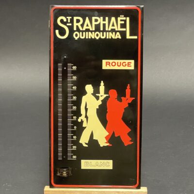 Seltenes Blechschild ST. RAPHAËL aus der Zeit um 1940-50, kräftige Farben, schöner Glanz!