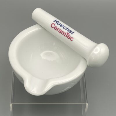 HOECHST CeramTec - Seltener Reklame-Ascher aus Rosenthal-Porzellan, 1980er Jahre.