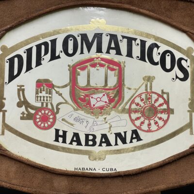 DIPLOMÁTICOS HABANA - Sehr seltenes Reklameschild mit Werbung für Havanna-Zigarren, um 1970