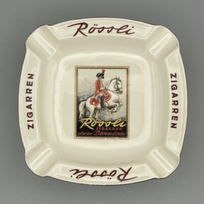 RÖSSLI ZIGARREN - Porzellan-Ascher um 1950. Fischer & Co. Oeslau bei Coburg