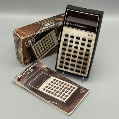 Texas Instruments TI-30 - Alter Taschenrechner, funktionsfähig, mit Box und Gebrauchsanweisung