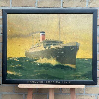 "General Belgrano": Seltenes Originalplakat der Hamburg-Amerika Linie, (Druck: C. Hanf, Hamburg 1922)