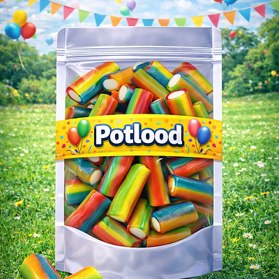 Dulce Plus gevulde regenboog potloodjes, gladde multicolour pencils met zachte witte vulling, Dulce Plus regenboog snoepstokjes zonder suikerlaag, fruitige potloodsnoepjes