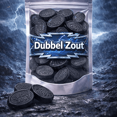 Dubbel zoute drop ovaaltjes van Matthijs, stevige zwart-grijze zoute dropjes in een klassieke ovale vorm met een krachtige salmiaksmaak