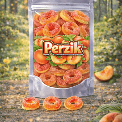 Gesuikerde mini ringen van Park Lane, kleine kleurrijke fruitgum ringetjes in diverse smaken met een fijn suikerlaagje