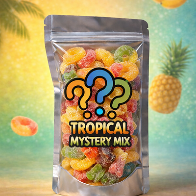 Mystery tropical snoepmix, tropische snoepmix, tropische snoepjes