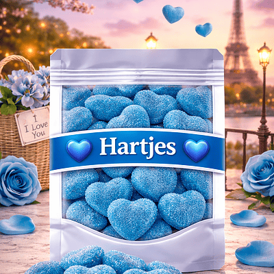 Zure Blauwe Gevulde Hartjes