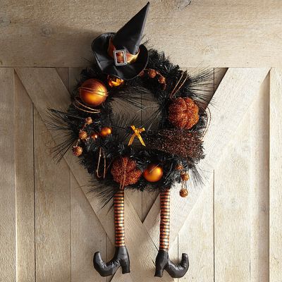 Witch Hat & Broom Wreath