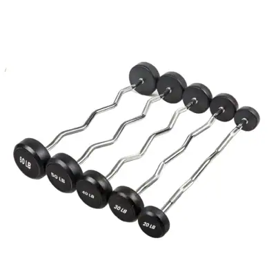 SET DE 5 BARRAS CURVAS DE PESO FIJO (20 lbs - 60 lbs)