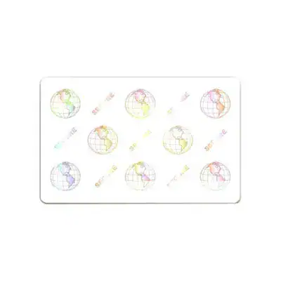 Zebra 104524-120 Globe Hologram Composite PVC-PET Cards - Qty. 500