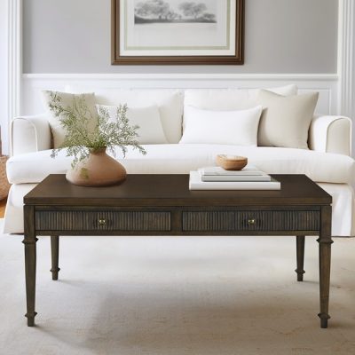 Martha Stewart Kenna Fluted 2-drawer Coffee Table in Brown, One Size MT120-1192