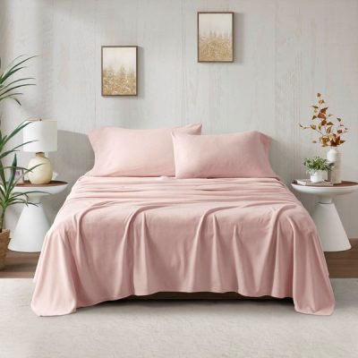 True North by Sleep Philosophy Micro Fleece Sheet Set in Blush, King TN20-0526