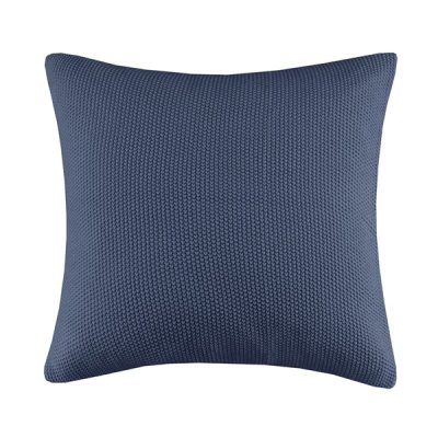 INK+IVY Bree Knit Euro Pillow Cover in Indigo, 26x26" II30-1147