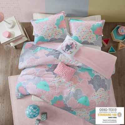 Urban Habitat Kids Cloud Cotton Printed Comforter Set in Pink, Full/Queen UHK10-0014