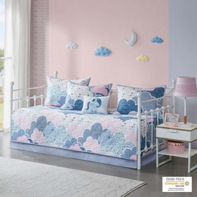 Urban Habitat Kids Cloud 6 Piece Cotton Reversible Daybed Set in Blue, Daybed UHK13-0084
