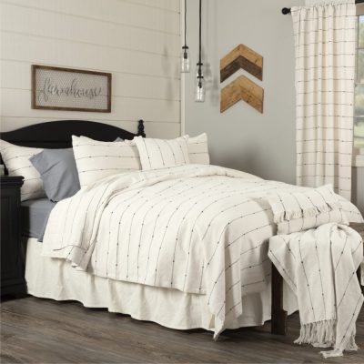 Farmcloth Stripe Twin Coverlet 90Lx70W