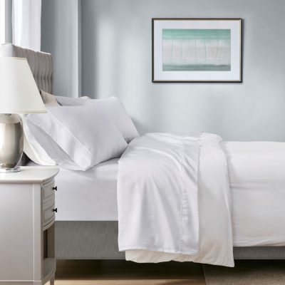 Madison Park 1000 Thread Count HeiQ Smart Temperature Cotton Blend 4 PC Sheet Set in White, Full MP20-8935