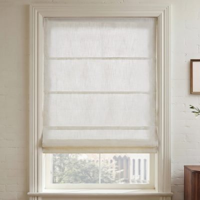 Madison Park Emery Cordless Roman Shade in Ivory, 33x64" MP40-9050