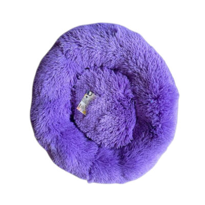 Cama Antiestrés Pelo Suave Redonda