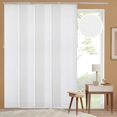 PATIO DOOR WINDOW TREATMENTS IDEAS WITH WHITE CONTEMPORARY SLIDING PANELS