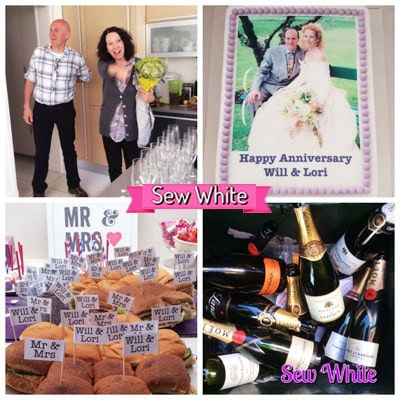 Sew White surprise wedding anniversary party 3