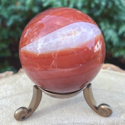 Spiral Crystals UK - Carnelian Sphere Medium