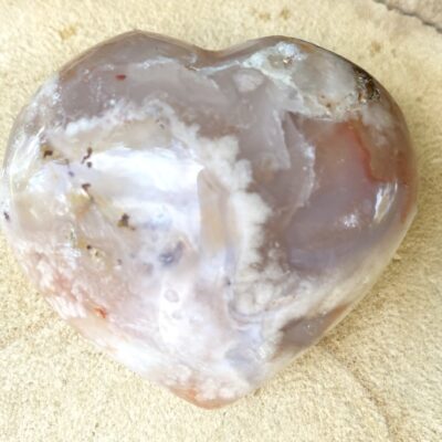 Spiral Crystals UK - Flower Agate Heart