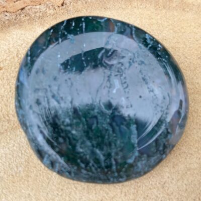 Spiral Crystals UK - Moss Agate Thumb Stone