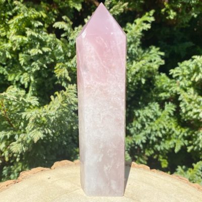 Spiral Crystals UK - Rose Quartz Tower Large