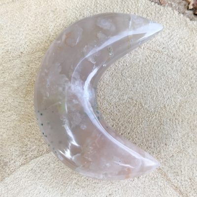 Spiral Crystals UK - Flower Agate Moon