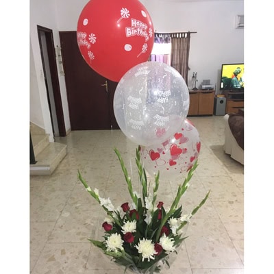 בלון הליום 2 - פרח וסימפטיה