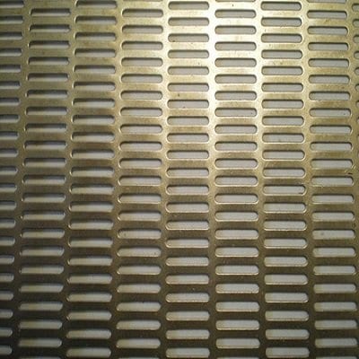 Oblong Hole Brass Perforated Sheet