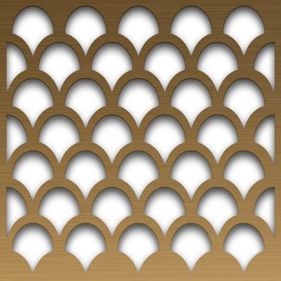 Shell Holes Brass Perforated Sheet
