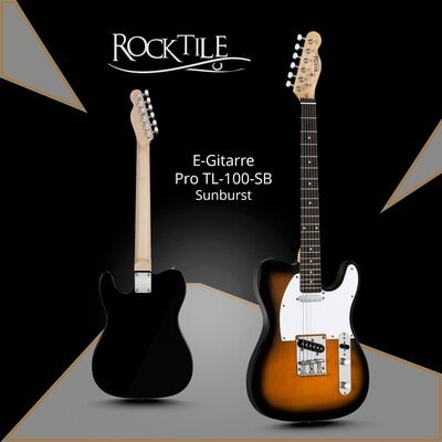 Rocktile Pro TL100-SB Electric Tele Guitar 2-Tone Sunburst - Image 3
