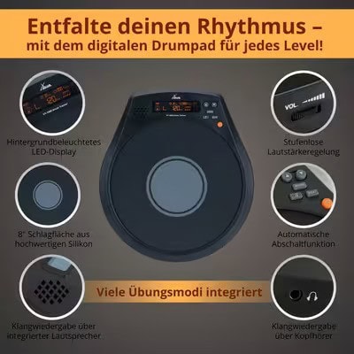 XDrum DT-1000 Drum Trainer Rhythm Coach - Image 2