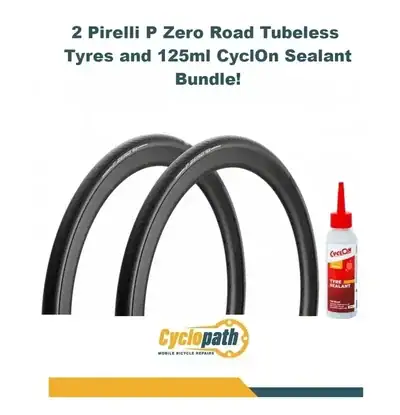 Pirelli P Zero Road 700x28c Tubeless with Sealant Bundle