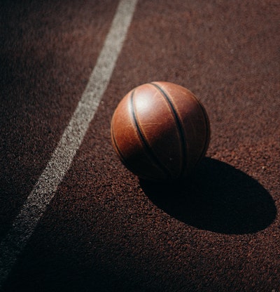 Basketball on a court