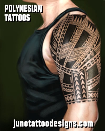 samoan polynesian tattoo for male arm by Juno tattoo designer