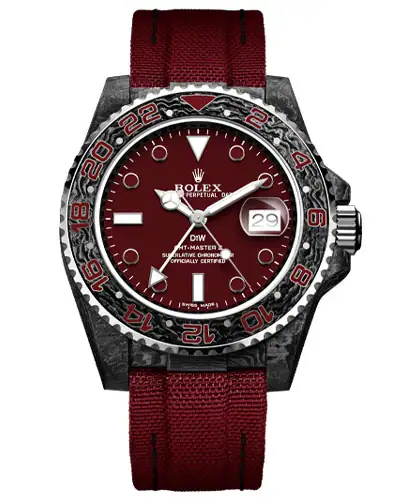 Часы Rolex GMT-Master II DiW Custom Carbon Burgundy