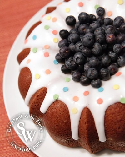 Sew White Lemon and Blueberry Bundt Cake 3