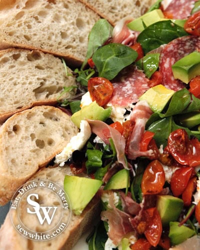 Italian Inspired Spring Salad perfect for a dinner party