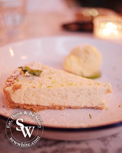 lemon and lime cheesecake at the The Loft Wimbledon