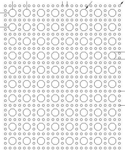 Octagonal hole decoration 0.313 x 0.625