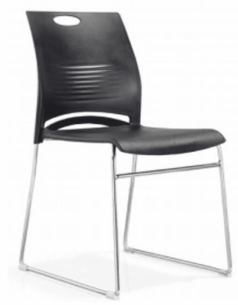 SILLA VISITA NEGRA PLASTICA