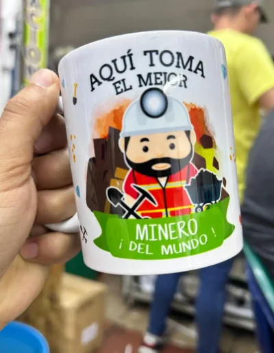 Mugs personalizado minero en medellin