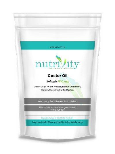 Castor Oil 500mg Soft Gels Constipation Laxative Skin Hair